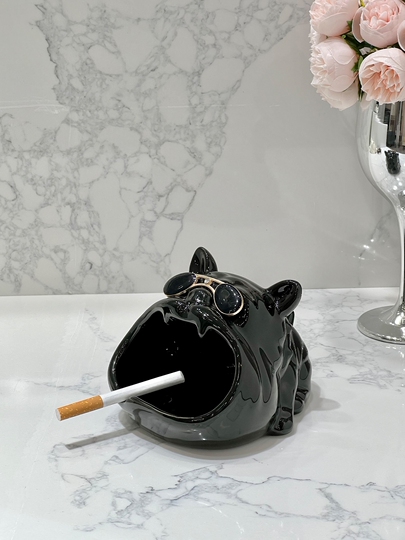 セラミック灰皿 - かわいい漫画デザイン - Rain Elephant