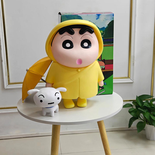 Bixin raincoat crayon Shin-shiba ornaments figure animation model trendy toys large dolls boyfriend and girlfriend gift