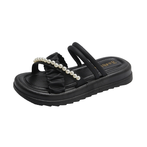 Thick -soled slippers Women's summer wearing fashion 2024 new anti -slip beach sand slippers with skirt children's shoes go out to wear

