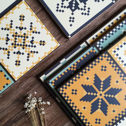 American Retro Pixel Tile Art Kitchen Bathroom Non-Slip Floor Tiles Balcony Small Tiles 300X300 Full Ceramic Tiles