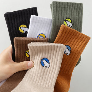 
Socks Men's Summer Stockings Sweat-Absorbent and Deodorant Sports Youth Junior High School Students Thick Xinjiang Cotton Socks Men