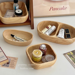 ins Wind Wooden Desktop Storage Box Entryway Key Miscellaneous Items Jewelry Organizing Tray Japanese Style Solid Wood Storage Tray