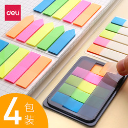4 Packs of Fluorescent Indicator Label Stickers, Fluorescent Film Indicator Classification Index Label Stickers, Bookmark Stickers, Korean Cute and Fresh Style for Students, Marking Stickers, Fluorescent Stickers