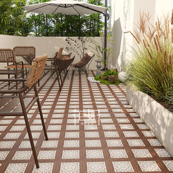 Hua Yan American-Style Wood Grain Mosaic Tiles, Milk Tea Shop, Guesthouse, Retro Kitchen Wall and Floor Tiles, Coffee Shop Balcony Tiles