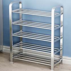 Stainless Steel Shoe Rack for Home Use, Thickened Shoe Cabinet, 2025 Popular Model, Space-Saving, Reinforced and Thickened Rack for Entryway and Hallway, Simple Design