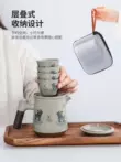 Tao Cheng một nồi bốn cốc trà du lịch bộ lớn bộ nhỏ di động du lịch ngoài trời trà nhanh cốc thiết bị cắm trại ấm ủ trà Trà sứ