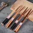 Đũa dài sashimi sushi nhọn kiểu Nhật Bản 10 đôi gỗ cánh gà tự nhiên không sơn và không sáp chống trượt thương mại