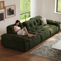 Yunman Fabric Sofa Italian Minimalist Marshmallow Living Room High Back Adjustable Deep Seat Chenille Velvet Sofa