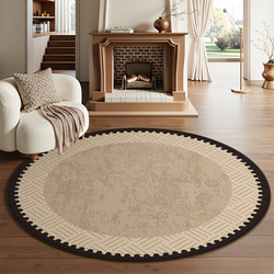 2025 New French-Style Round Carpet, High-End Living Room Sofa Coffee Table Rug, Computer Swivel Chair Bedroom Bedside Mat