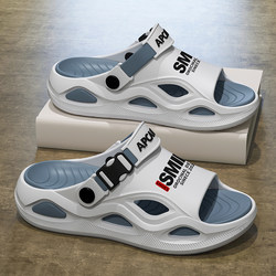 Men's Summer Slippers, Dual-Purpose for Driving and Outdoor Wear, Non-Slip and Wear-Resistant, soft sole Beach Sandals, Men's Thick-Soled Slippers