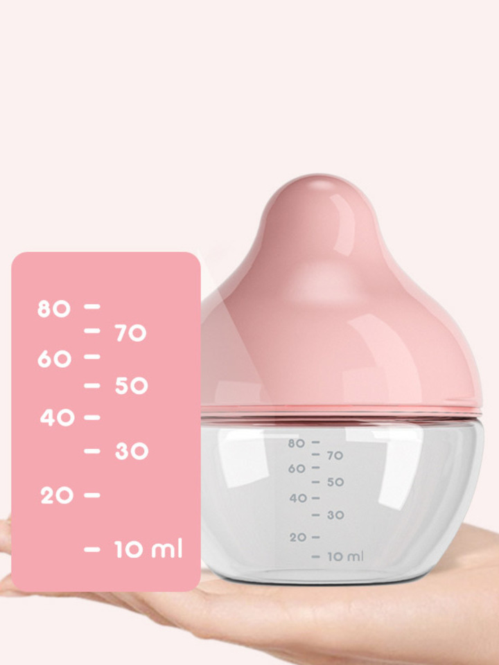 新生儿玻璃奶瓶防摔宽口初生小奶瓶