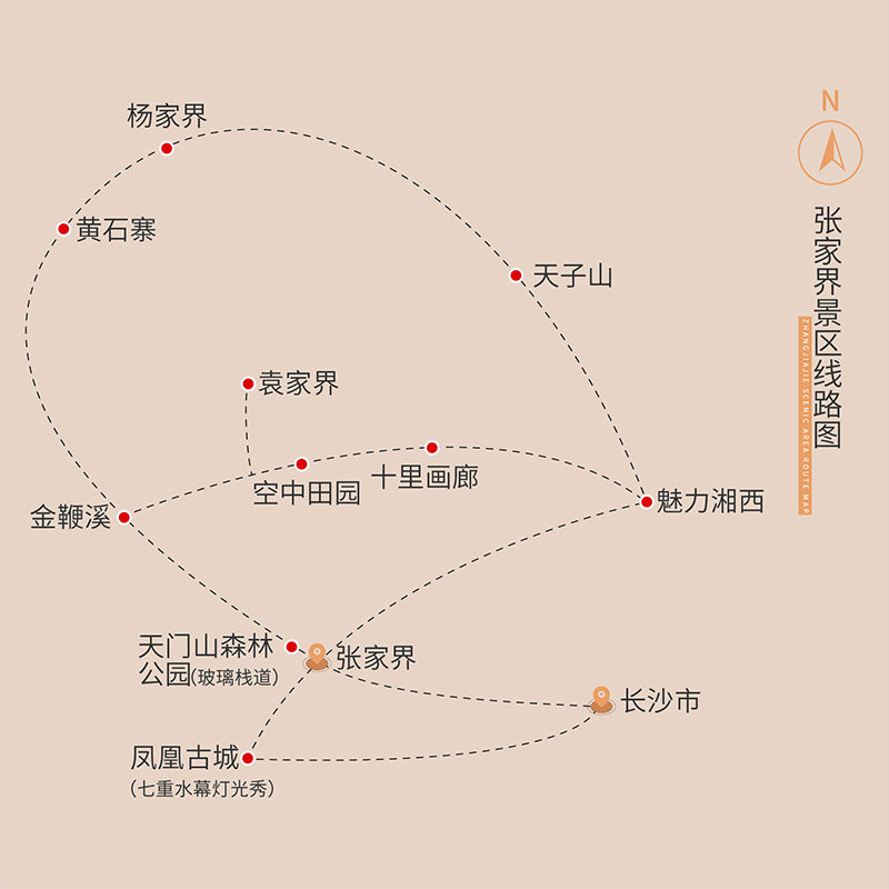 观日出一价全含10人小团长沙张家界旅游4天3晚天门山森林公园凤凰