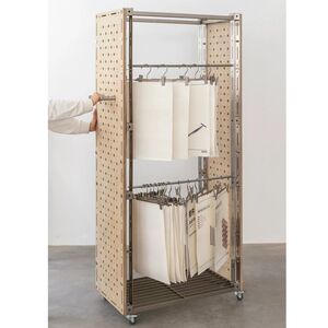 
Small apartment specialty hole board wardrobe home sorting utensils movable storage hanger clothes sorting mount