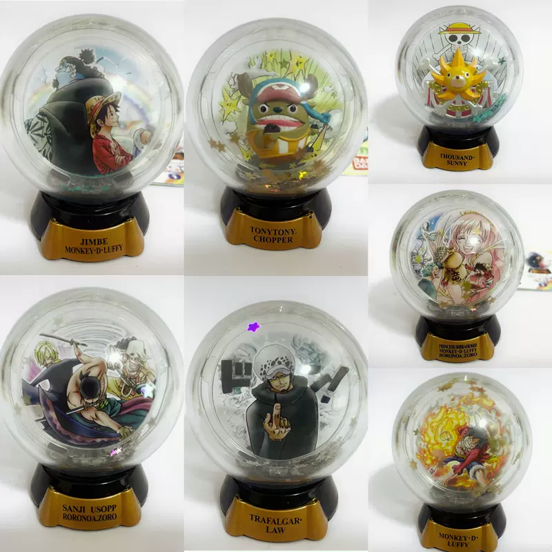 现货万代扭蛋one Piece海贼王罗宾娜美等水晶摆件乔巴