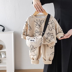 Little Boy's Cool and Stylish Spring Outfit Set, Boys' Spring and Autumn Sweatshirt, Trendy Baby Clothes, Children's Clothing 2026 New Style for Boys