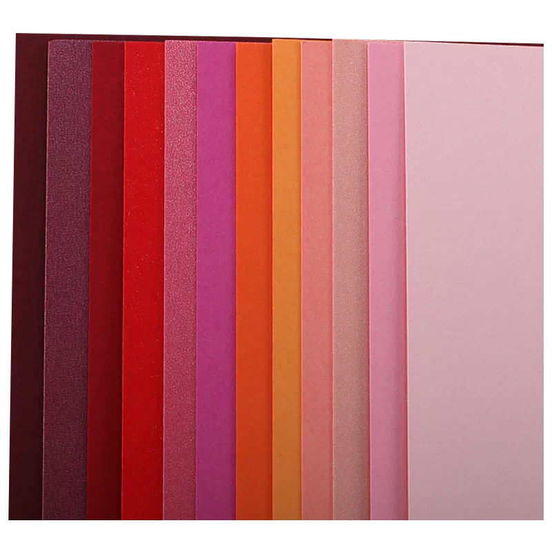 全开/半开红色系列卡纸2开粉色浅粉玫红大红酒红橙色桔红珠光紫红加厚  
