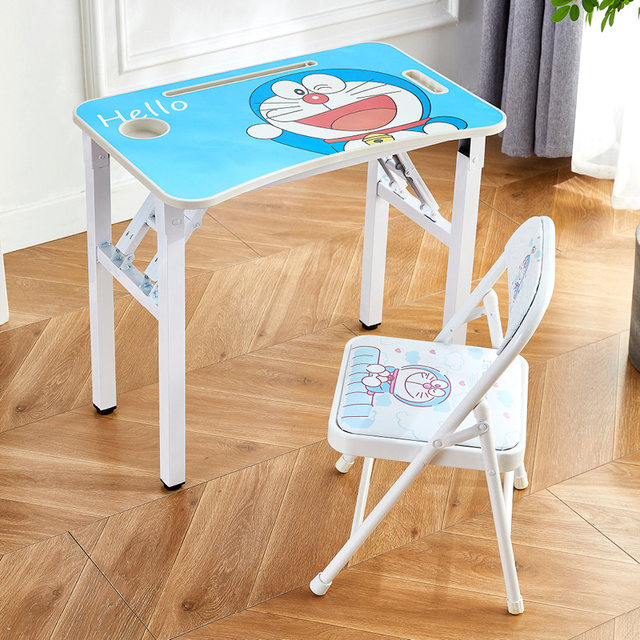 Children's writing table, household foldable table, student desk, children's homework desk, simple study desk and chair set