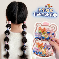 Zootopia Hair Ties for Kids, Rabbit Police Officer Hair Bands, Baby Hair Ties That Don'T Damage Hair, High Elasticity Judy Hair Ropes