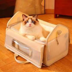 Cat Bag, Winter Warm and Portable Cat Backpack, Large Capacity Pet Flight Box, Cat Bag, School Bag, Cross-Body Cat Cage