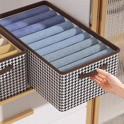 Clothes Storage Box, Storage Basket, Home Wardrobe, Pants Layering Storage Organizer, Drawer-Type Foldable Organizing Box