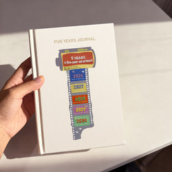 Ppi Quick-Drying Baiyao Paper Self-Dated Five-Year Diary Film Time Five-Year Notebook Planner Hardcover Schedule Notebook A5 Creative Gift for Friends Five-Year Diary A5