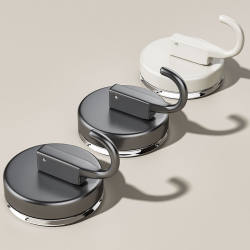 Suction Cup Hooks, No Drilling Required, Strong Load-Bearing, Vacuum, for Dormitory, Kitchen, Bathroom, Behind the Door, Towel, Traceless Adhesive