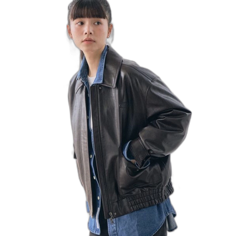 韓國直郵COVERNAT 女士皮衣CO2303JK62BR女士(W) FAUX LEATHER JAC