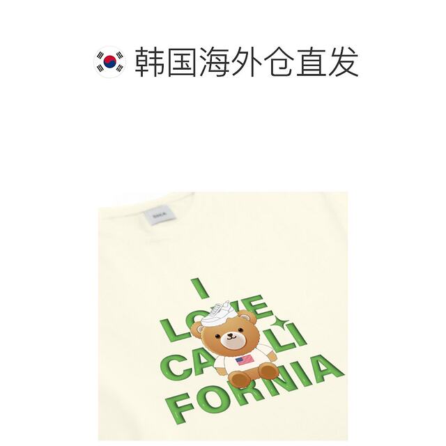 Korean Direct Mail SMA SHOES SMA I Love California T-shirt Light Yellow (too Fit)
