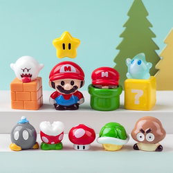 Cute Cartoon Super Mario Adorable DIY Decoration Workstation Healing Stress-Relief Desktop Ornament