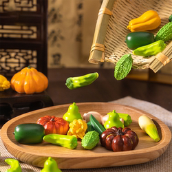 Creative Artificial Pumpkin, Winter Melon, Green Pepper, Small Vegetable Toys, DIY Decorations, Hairpin Accessories, Mini Ornaments