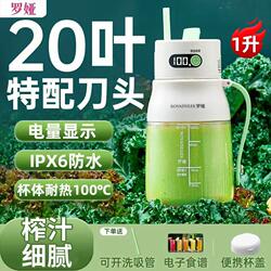 Luoya Portable Juicer Cup for Home Use, Multifunctional Fresh Juice and Ice Crushing Juicer, Large Capacity Jug