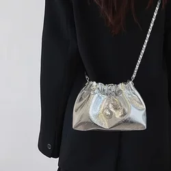 Niche Designer Bags for Women 2025 New Fashion High-End Chain Shoulder Crossbody Bag Pleated Bucket Cloud Bag