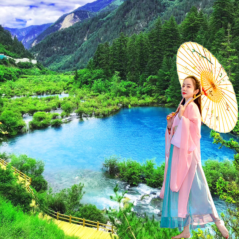 2-8人动车小团成都到九寨沟黄龙旅游高铁站往返二日游纯玩小团