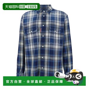 
Hong Kong direct mail Dsquared2 quadratic men's shiny retro plaid shirt S74DM0958D352