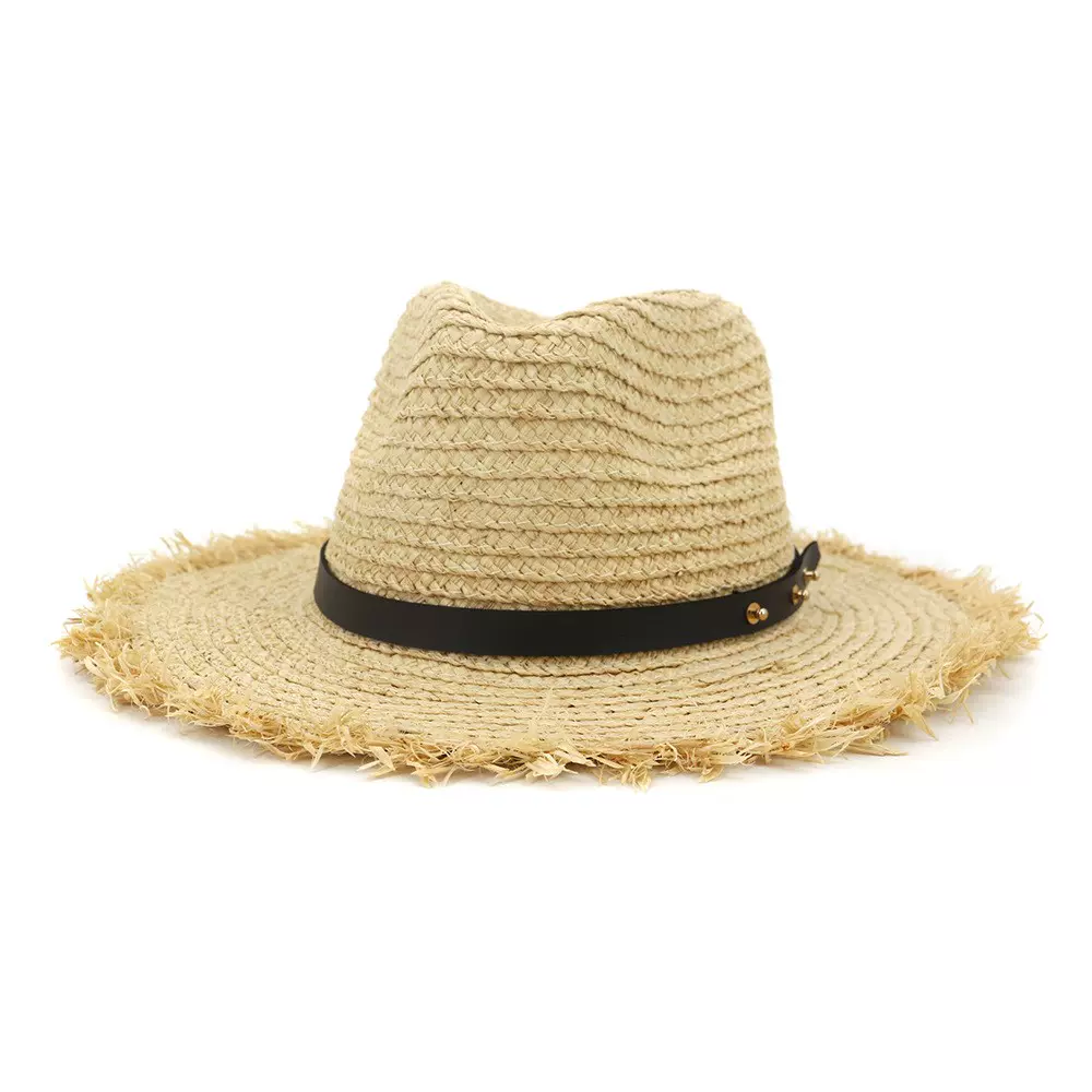 Natural Lafite Big Brim Straw Hat travel sunscreen sunshade-Taobao