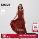 ONLY Summer Fashion Elegant Round Neck Mid-Long Sleeveless Waist Dress Women
