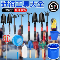 Beachcombing Shovel Tool Set, a Must-Have Gadget for Children, for Digging Sea Oysters, Snails, Cockles, and Crabs, with a Crab Clip