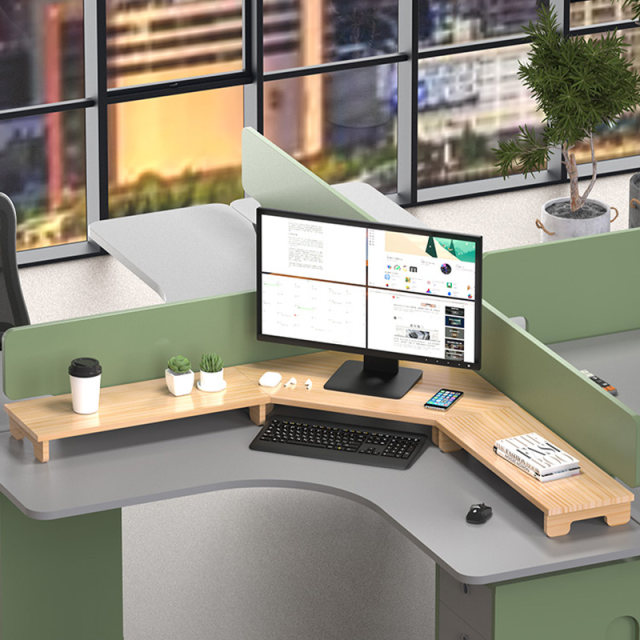 Corner computer elevated stand desktop triangle storage rack increased ...