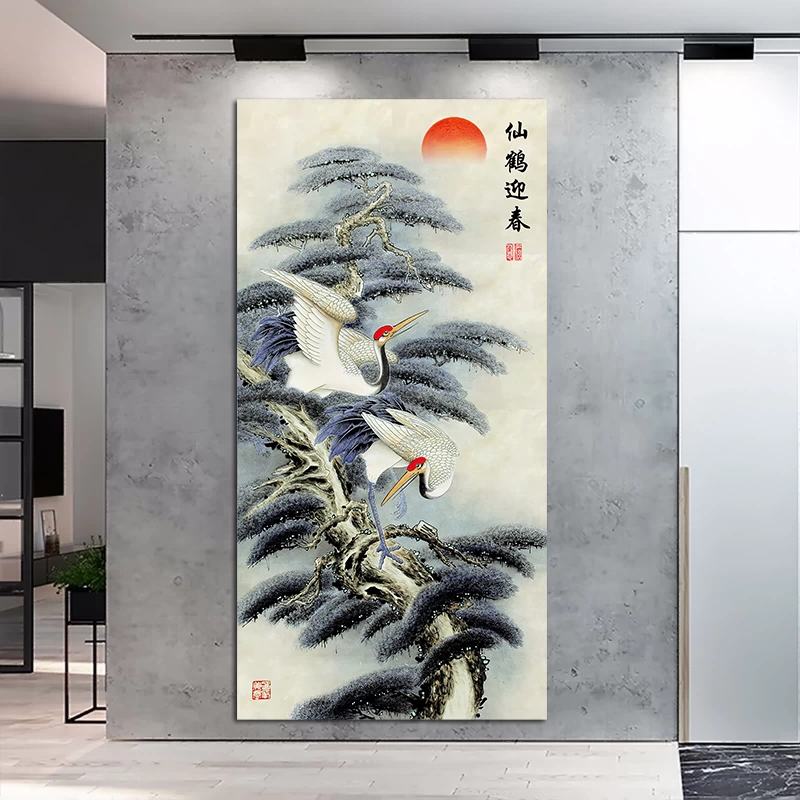 旭日仙鶴 旭日仙鶴圖