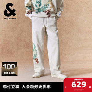 
[NBA Co-branded Bucks] Jack Jones Spring Men's Sweatpants Long Pants Printed Decoration Loose