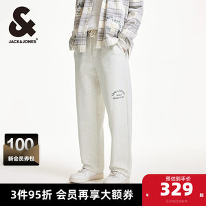 
Jack Jones Men's Pants Spring Elastic Elastic Letter Embroidered Pants Loose and Everbright Comfortable Pants