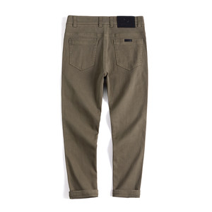 
Spring and Autumn Nine-Clipper Jeans Men's Slant-Slim Small Foot Coffee Pants Elastic 2 Pants Lengths