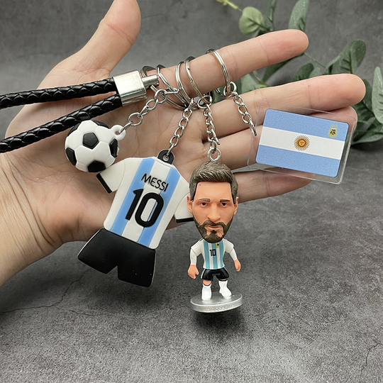 ロナウド＆メッシのサッカーフィギュア - キーチェーン＆お土産ギフト
