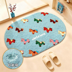 Bathroom Floor Mat, Bathroom Water-Absorbent Non-Slip Foot Mat, 2026 New Model Year of the Horse Bathroom Entry Mat, Toilet Rug