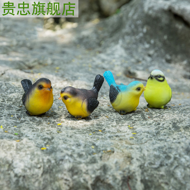 Garden courtyard decoration simulated bird ornaments resin animal crafts fake birds living room desktop home gardening