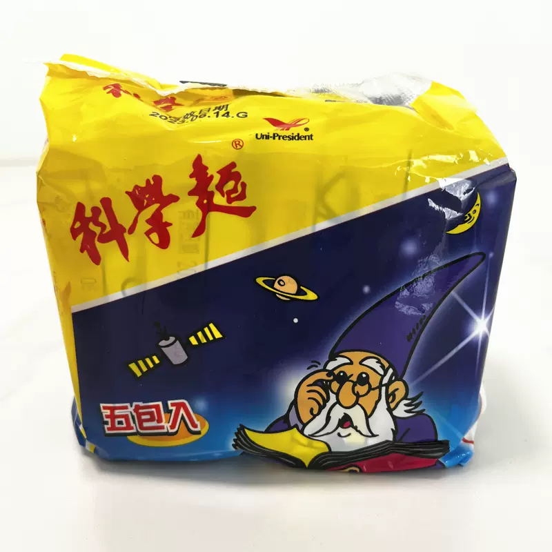 台湾统一科学面干吃面捏碎面食品干脆面方便面袋装40g*5小包-Taobao