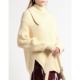 Jil Sander Women's Sweater Long Sleeve Long Turnis Neck Wool Knit Hooded High-end
