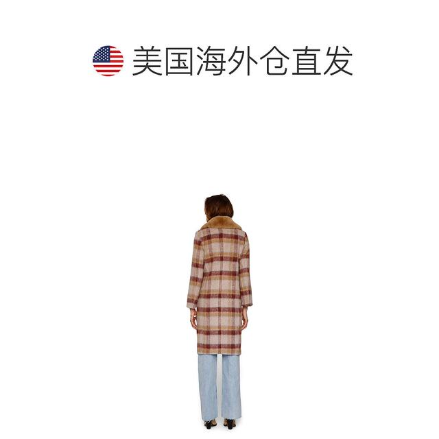 Heartloom Yuna Coat Women's Woolen Coat Check Print 100 Gather
