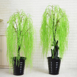 Fake Tree, Fake Willow Tree, Simulated Plant, Large Floor-Standing Potted Tree, Plastic Fake Flower, Living Room Indoor Flower Decoration, Fake Green Plant