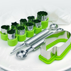 Fruit Ball Scooper, Watermelon Ball Scoop, Platter Tool Set, Carving Knife Mold for Cutting Fruits and Vegetables